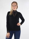 Nur hochgeschlossen Bluse schwarz - Damen Langarmshirts - 134467 - 1