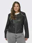 Only Carmakoma Plus-Size Kunstlederjacke Echo Faux Schwarz - Damenlederjacken und PU-Jacken - 136787 - 1