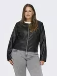 Only Carmakoma Plus-Size Kunstlederjacke Echo Faux Schwarz - Damenlederjacken und PU-Jacken - 136787 - 2