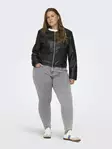 Only Carmakoma Plus-Size Kunstlederjacke Echo Faux Schwarz - Damenlederjacken und PU-Jacken - 136787 - 4