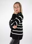 Vero Moda Damen gestreifter Pullover O-Ausschnitt schwarz/w. Birke - Damenpullover - 137217 - 2