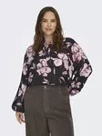 Only Carmakoma Plus-Size-Shirt Schwarz/Blume - Damen Langarmshirts - 140057 - 3