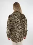 Pieces Damen Bluse Panne schwarz/leopard - Damenblusen und -hemden - 137597 - 2
