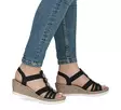 Rieker Damen Wedgesandalen 619B2-00 schwarz - Rieker Sandalen - 140367 - 5