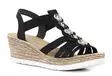 Rieker Damen Wedgesandalen 619B2-00 schwarz - Rieker Sandalen - 140367 - 1