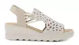 Rieker Damen Keilabsatzsandalen 67465-62 Beige - Rieker Sandalen - 140357 - 1