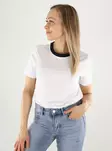 Vero Moda Damen T-Shirt aus Bio-Baumwolle, bright white/black - Damen T-Shirts - 140967 - 1