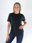 Vero Moda T-Shirt LACE S/S schwarz/Spitze dtm - Damen T-Shirts - 141517 - 1