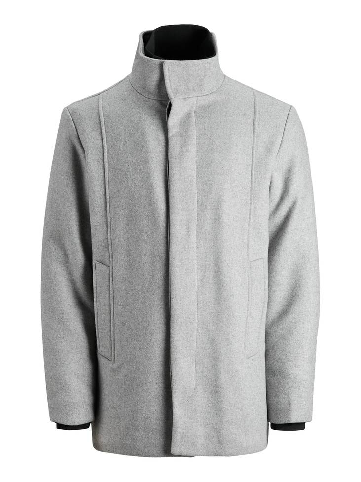 Jack&Jones Wollmantel Edunham, hellgrau - Herrenjacken - 129147 - 1