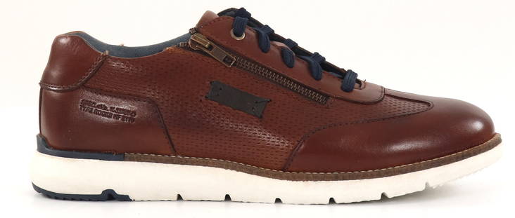 Klaani Walking Schuhe aus Leder 87-13102 cognac/navy - Herren Wanderschuhe - 133697 - 1