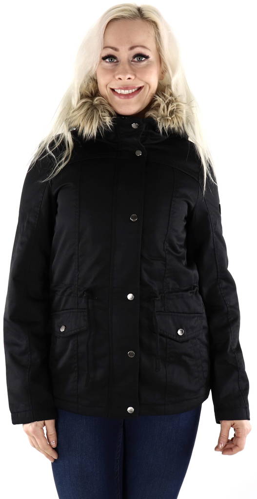 Only Parka Mantel aus Canvas, Schwarz - Damen Parka Jacken - 127787 - 1