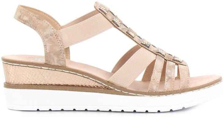 Rieker Wedge Sandalen V3822-31, Rose - Rieker Sandalen - 125977 - 1
