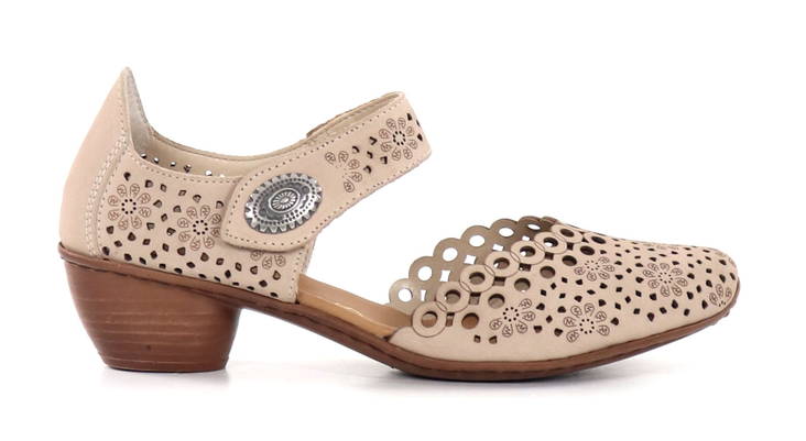 Rieker Damen Walkingschuhe 43753-61 beige - Rieker walkingschuhe - 135687 - 1