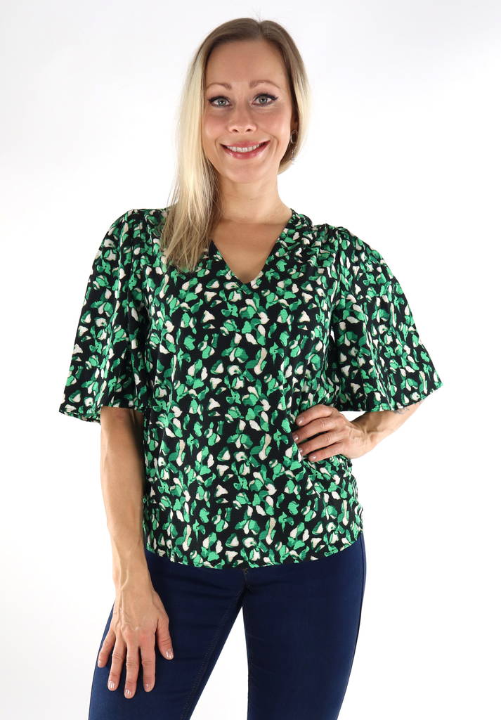 Vila Shirt 3/4 schwarz/Bri - Damen Langarmshirts - 134227 - 1