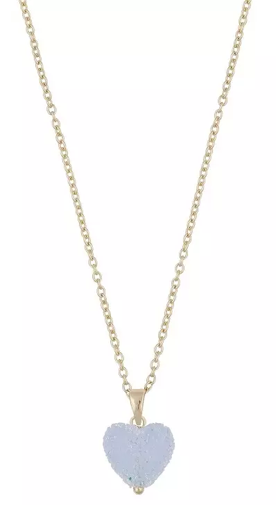 Snö of Sweden Halskette Zuckerk Herzen gold/hellblau - Halsketten - 138767 - 1