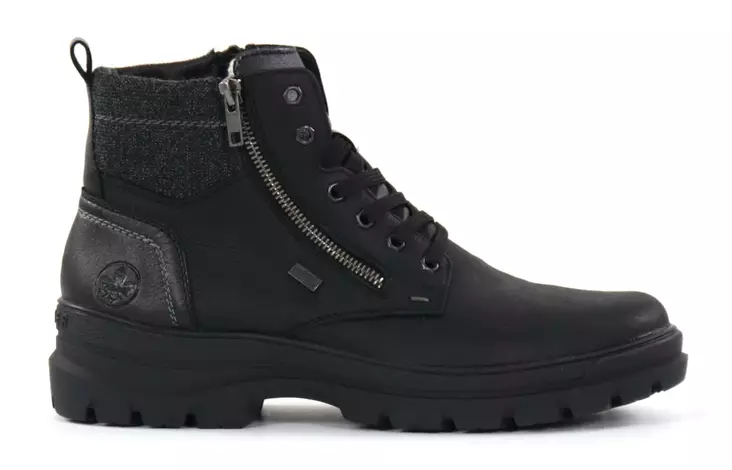 Rieker Herren Stiefeletten aus echtem Leder mit Nieten F5401-00 schwarz - Herrenstiefel und -stiefeletten - 139177 - 1