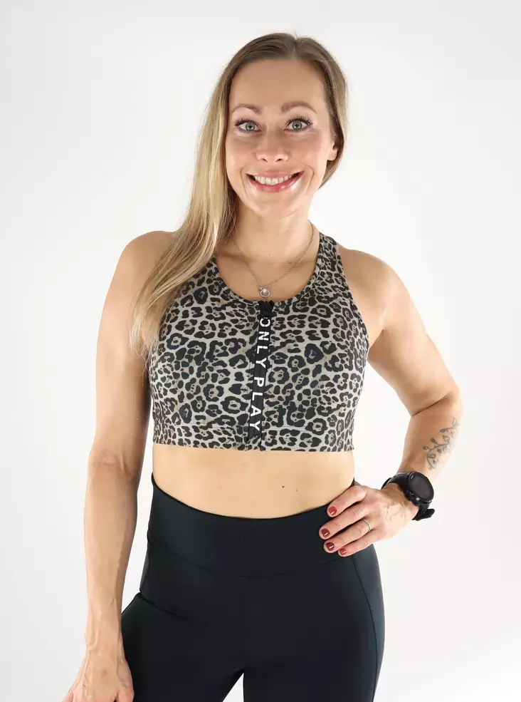 Only Play Sport-BH Daisy2 schwarz/Leopard - Damen Sport-BHs - 139287 - 1