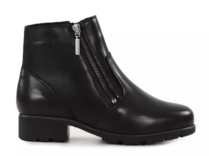 Ilves Damen Leder-Stiefeletten mit XXL-Leisten 8486 Schwarz - Damen Stiefeletten - 139867 - 1