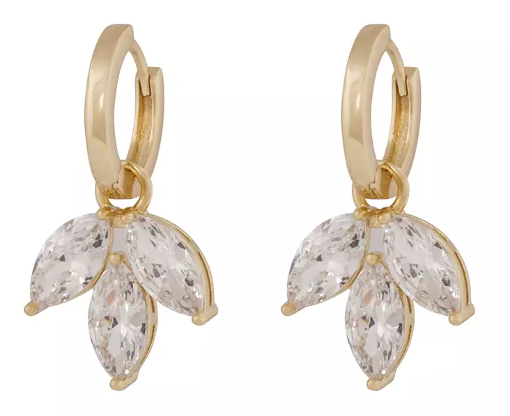 Snö of Sweden Ohrringe Eira tripple gold/klar - Ohrringe - 140017 - 1