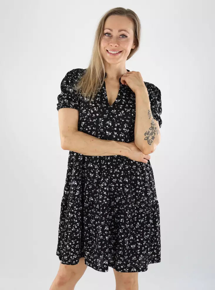 JDY Kurzkleid schwarz/cd Ditsy - Kleider und Tuniken - 140957 - 1