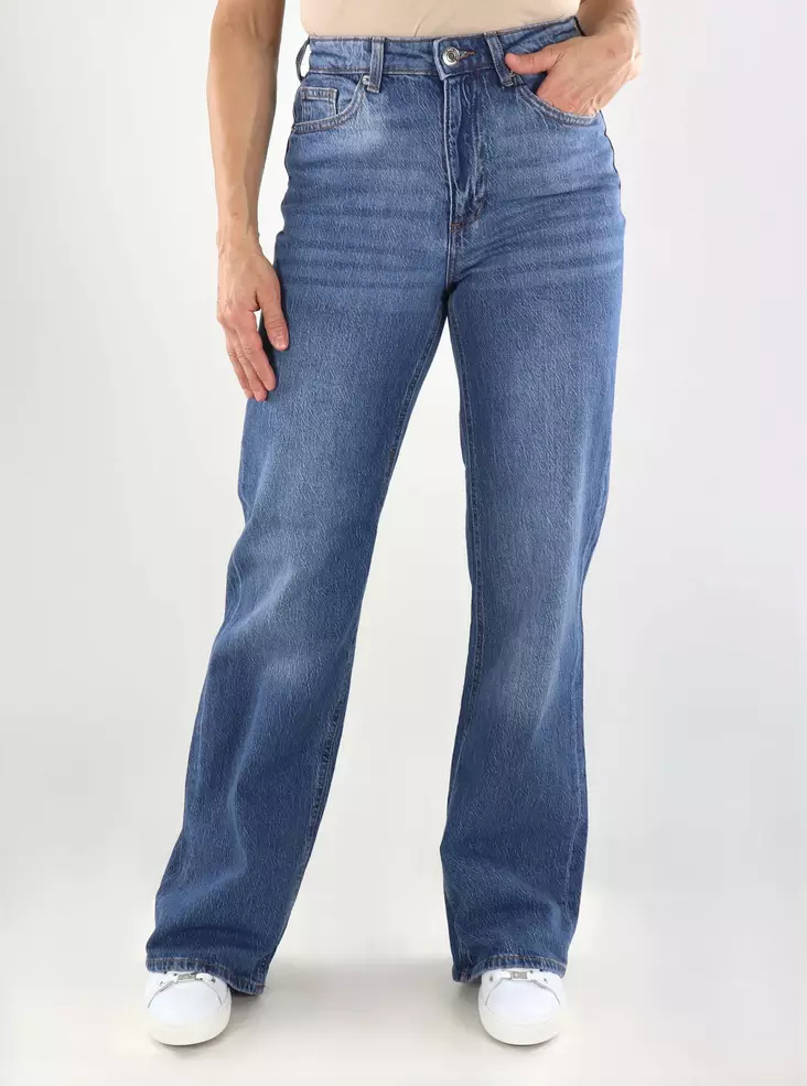 Vero Moda Jeans HR WIDE RA380 Mittelblau - Damen Jeans - 141457 - 1