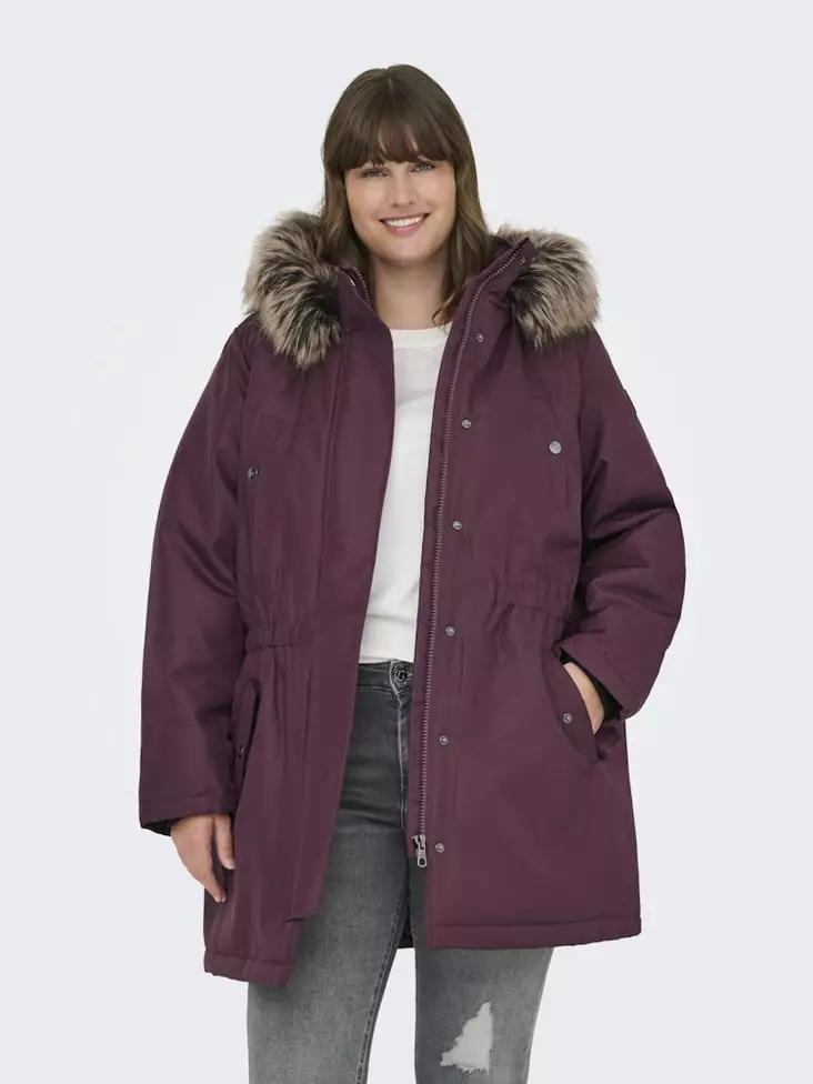 Only Carmakoma Plus-Size-Jacke Parka Mauve Wein - Damen Winterjacken - 139607 - 1