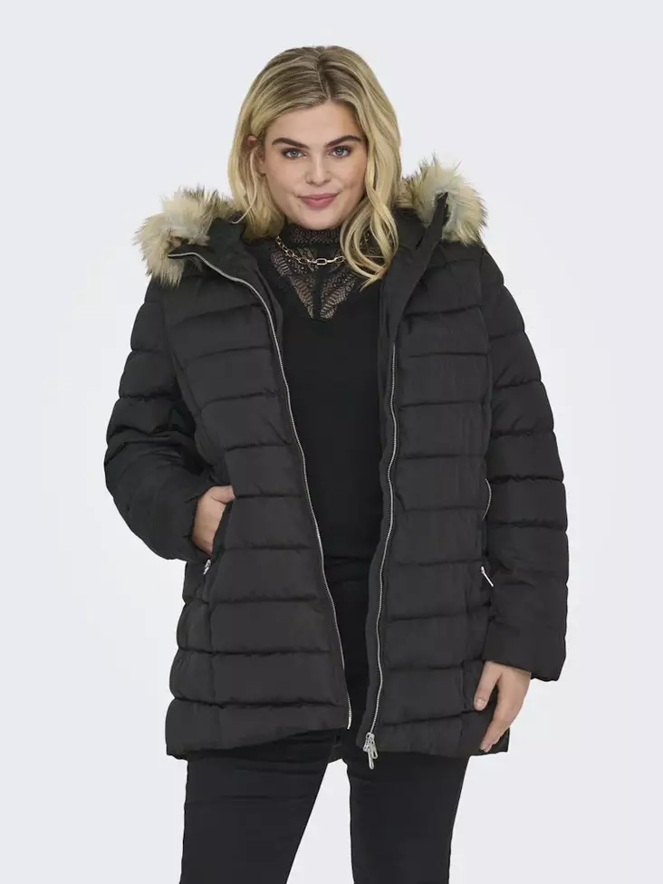 Only Carmakoma Jacke New Ellan Kapuze schwarz - Damen Winterjacken - 134757 - 1