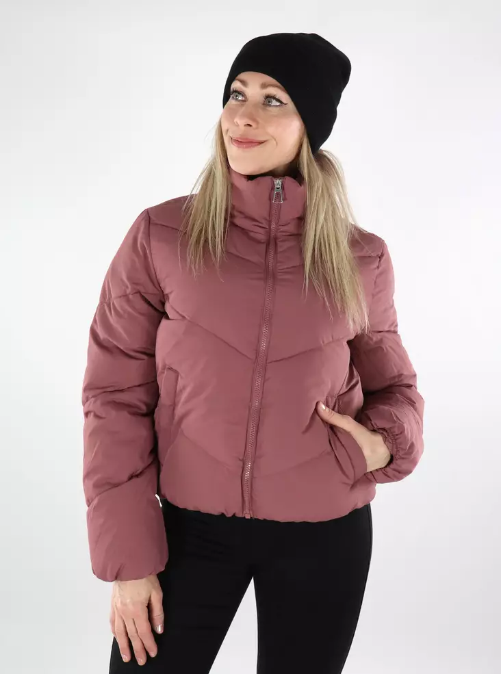 Only Damen leichte gepolsterte Jacke Puffer Rosa Braun - Damen Leichte steppjacken - 137257 - 1