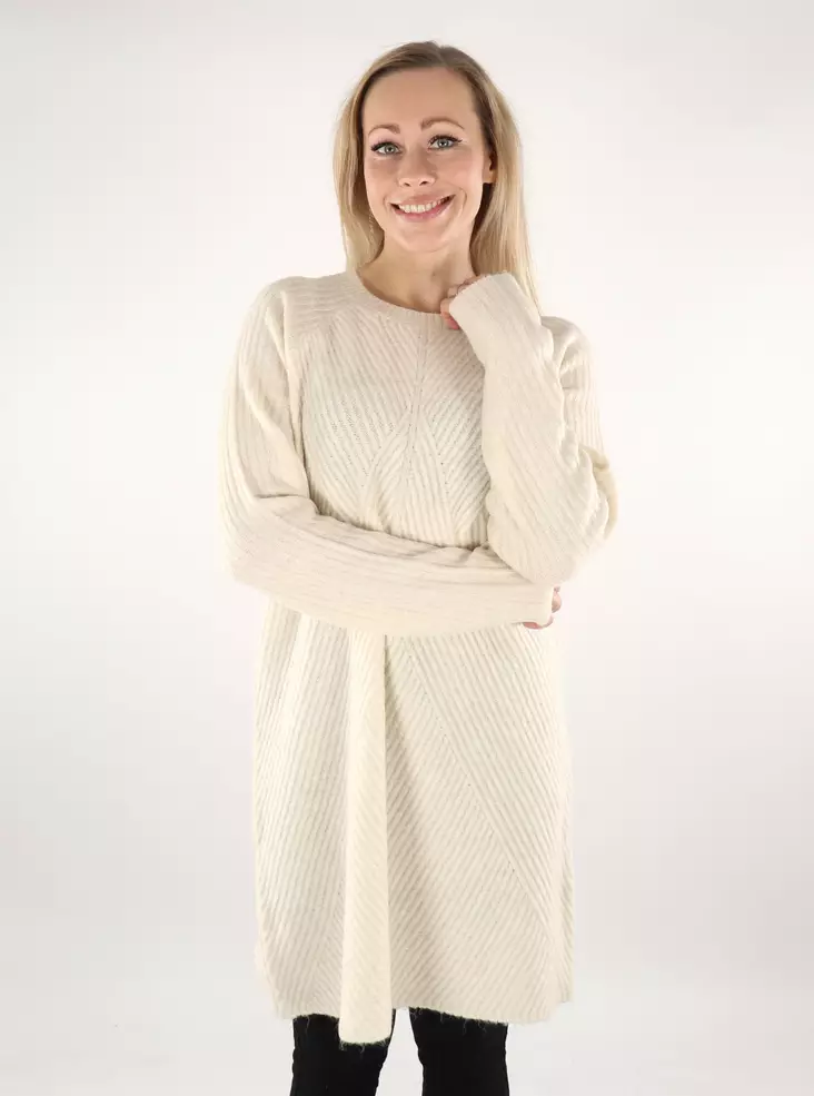 Only Damen Strickkleid Weißgrau - Damenpullover - 137137 - 1