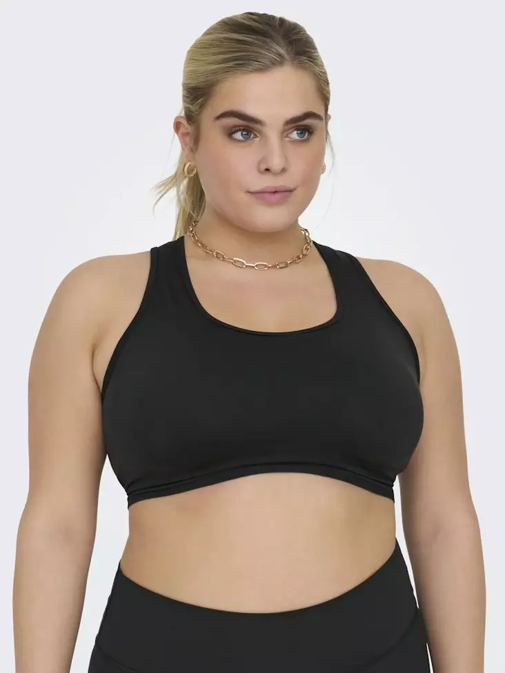 Only Play Curvy Plus Size Sport-BH Daisy -2 Nähte Schwarz - Damen Sport-BHs - 134737 - 1