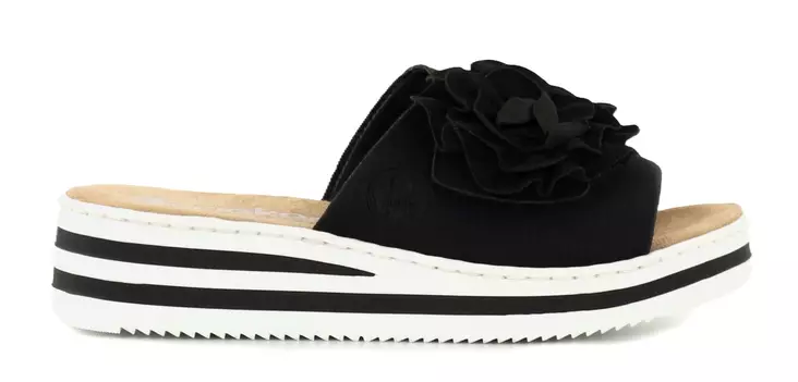 Rieker Damen Pantoletten V0252-00 schwarz - Pantoletten - 137947 - 1