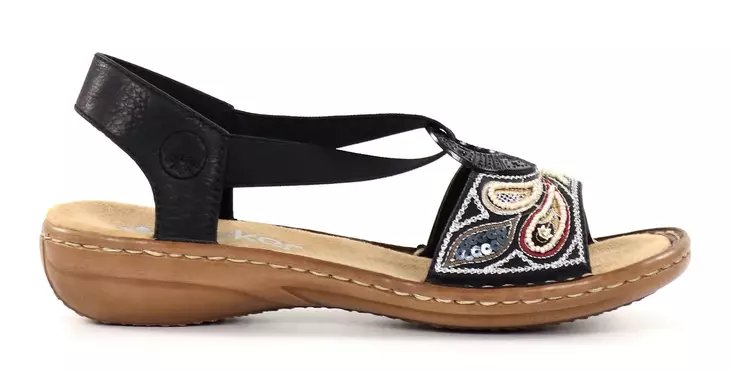 Rieker Damensandalen 608B4-00 schwarz - Rieker Sandalen - 138227 - 1