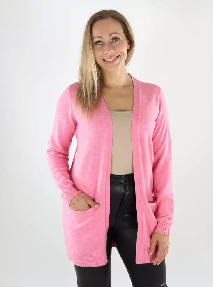 Vila Damen Cardigan Open Sangria Sonnenuntergang - Damenpullover - 139017 - 1