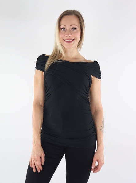 Vila Top Offshoulder schwarz - Damentops für Feiern - 134738 - 1