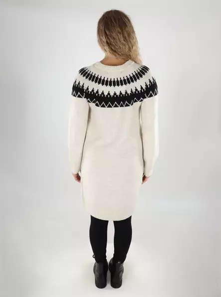 Vero Moda Strickkleid Nordic Birch/Schwarz - Damenpullover - 139608 - 2