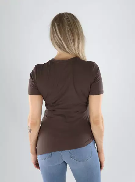 Only T-Shirt mit Raffung in Schokoladenmartini - Damen T-Shirts - 141258 - 2