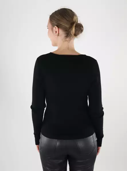 JDY Damen Strickjacke Knopf schwarz/silber - Damenpullover - 140118 - 2