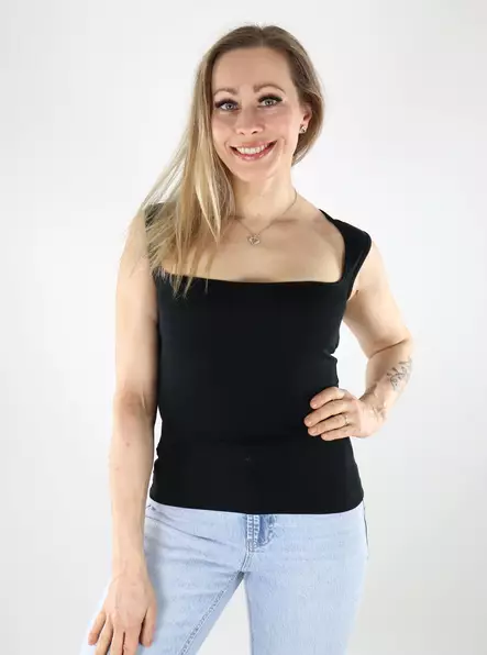 JJXX Damen Baumwolltop Gigi Schwarz - Damen Tops - 140558 - 1