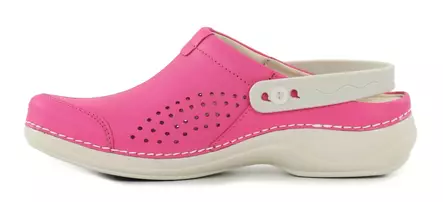 Maschinenwaschbare Pflege-Schuhe aus echtem Leder WG3AP09 in Fuchsia - Damen Arbeitsschuhe - 112318 - 2