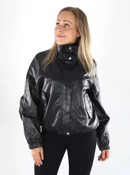 Only Jacke ONLMINI FAUX LEATHER schwarz - Damenlederjacken und PU-Jacken - 141458 - 1