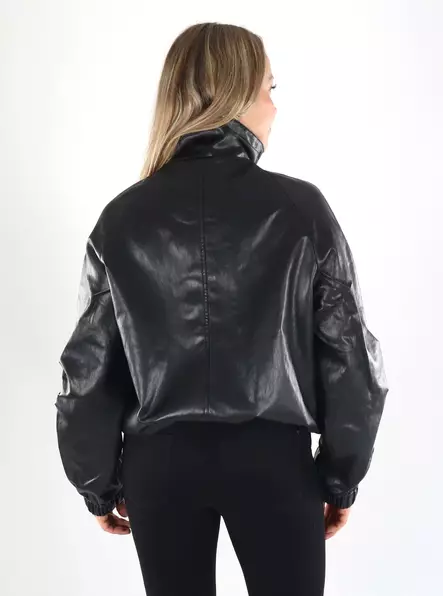 Only Jacke ONLMINI FAUX LEATHER schwarz - Damenlederjacken und PU-Jacken - 141458 - 2