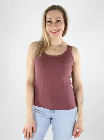 Only Ripp Top Tank Rose Braun - Damen Tops - 140668 - 1