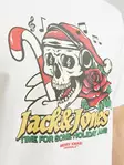 Jack&Jones Herren T-Shirt Weihnachten Xmas Totenkopf weiß - Herren T-Shirts - 137418 - 5