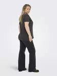 Only Carmakoma Damen Plus Size T-Shirt Life schwarz/rock - Damen T-Shirts - 138868 - 2
