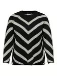 Only Carmakoma Plus-Size-Pullover in Schwarz/Cloud Dancer - Damenpullover - 137138 - 6