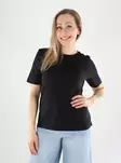 Nur aus biologischer Baumwolle T-Shirt ONLHAPPY Rundhals schwarz - Damen T-Shirts - 140828 - 1