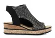 Rieker Damen Wedges Sandalen 63791-01 Schwarz Kombi - Rieker Sandalen - 140358 - 1