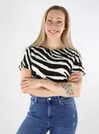 Vero Moda Damen T-Shirt VMEASY Joy Birke/Zebra - Damen T-Shirts - 138588 - 1