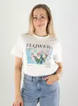 Vero Moda T-Shirt Schneeweiß/Blume - Damen T-Shirts - 141178 - 1