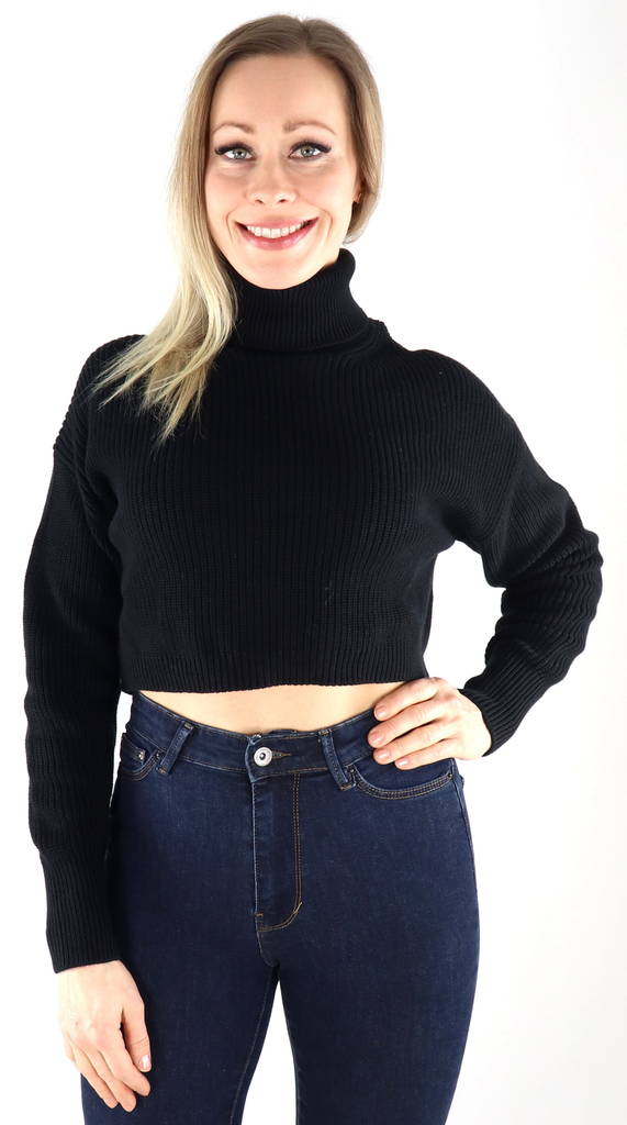 JJXX Sweater mit Twist, cropped, schwarz - Damenpullover - 132498 - 1